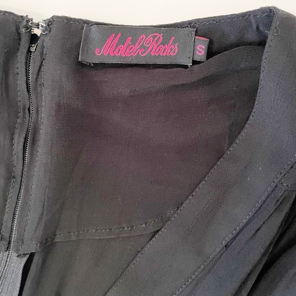 Motel Rocks Black Long Sleeve Romper - Picture 3 of 10